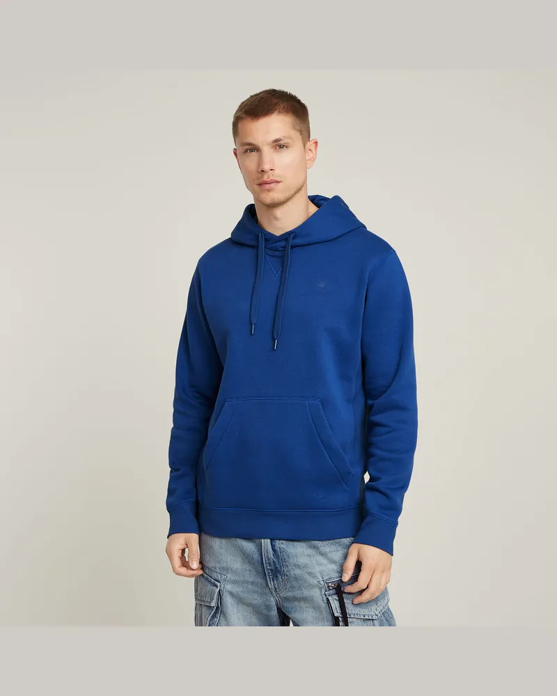 G-STAR RAW Premium Core Hooded Sweatshirt - Mittelblau - Herren Mittelblau