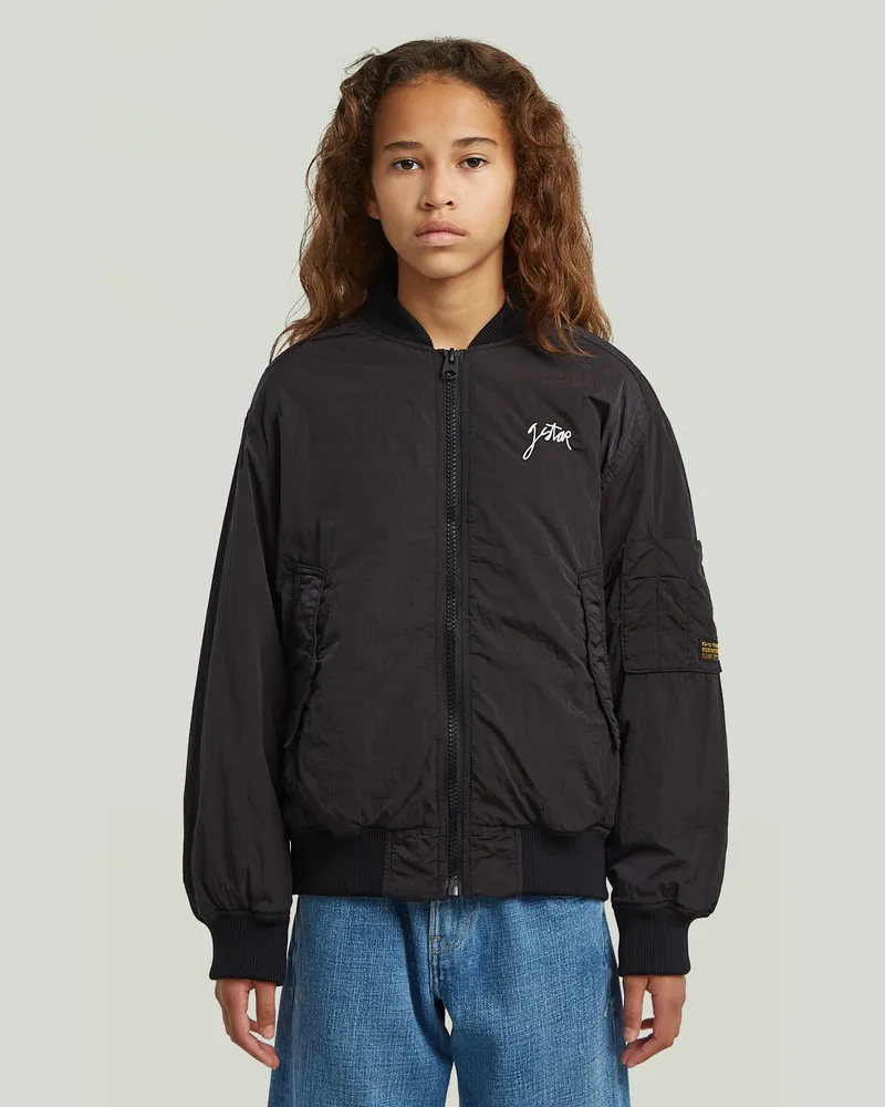 G-STAR RAW Girls Bomber Padded Jacke - Schwarz - mädchen Schwarz