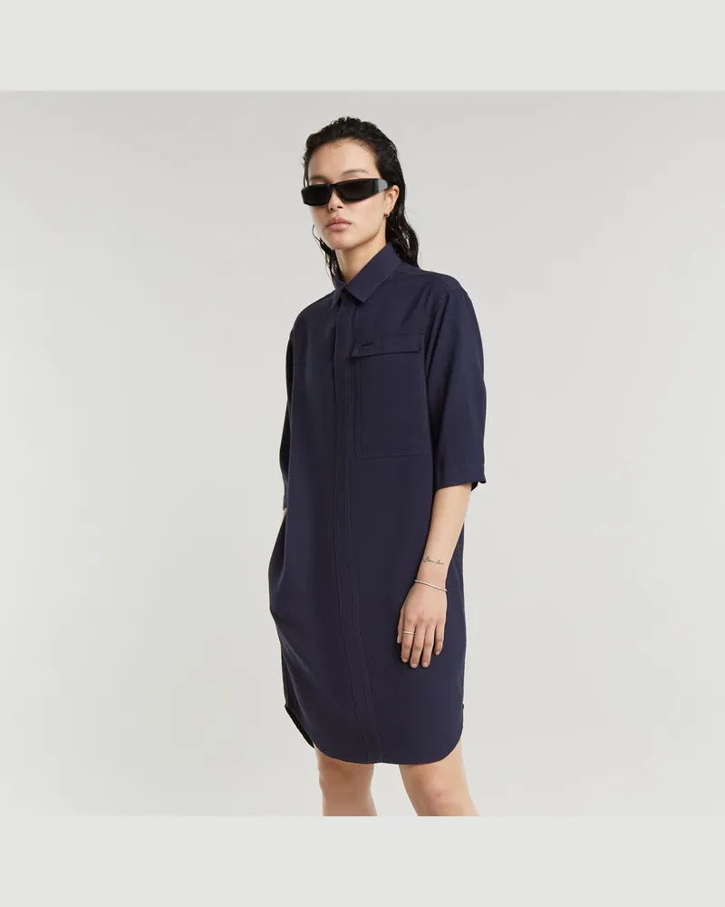 G-STAR RAW Cargo Tunic Kleid - Dunkelblau - Damen Dunkelblau