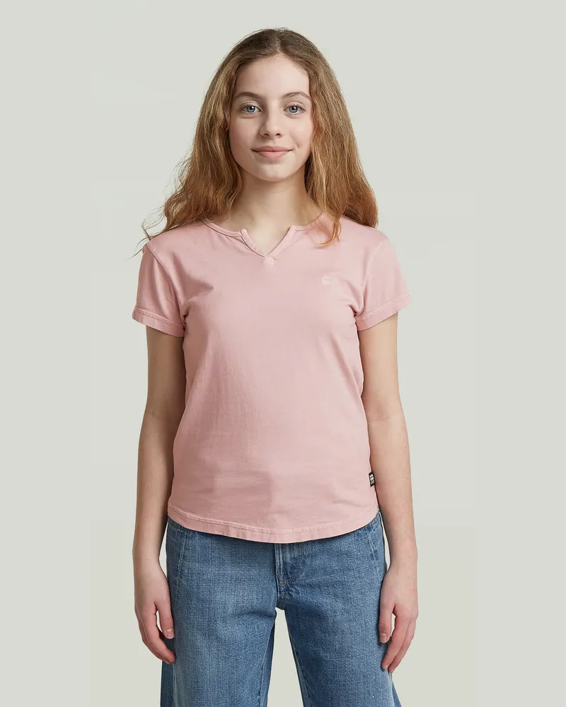 G-STAR RAW Girls Micro Placket Slim T-Shirt - Pink - mädchen Pink