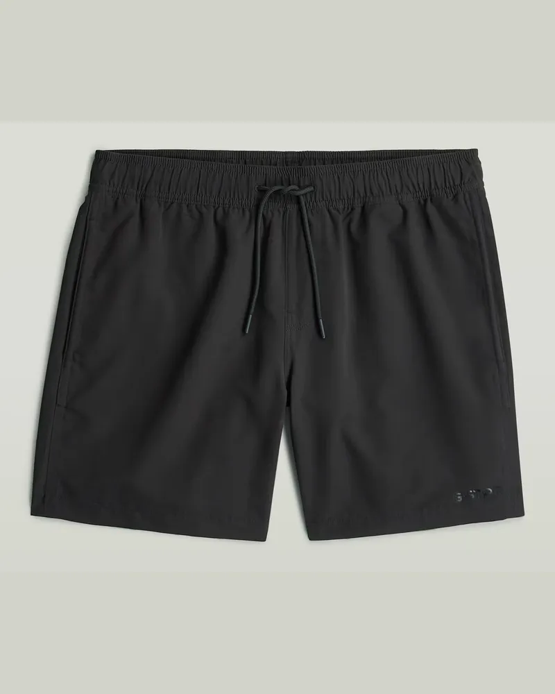 G-STAR RAW Dirik Solid Badeshorts - Schwarz - Herren Schwarz