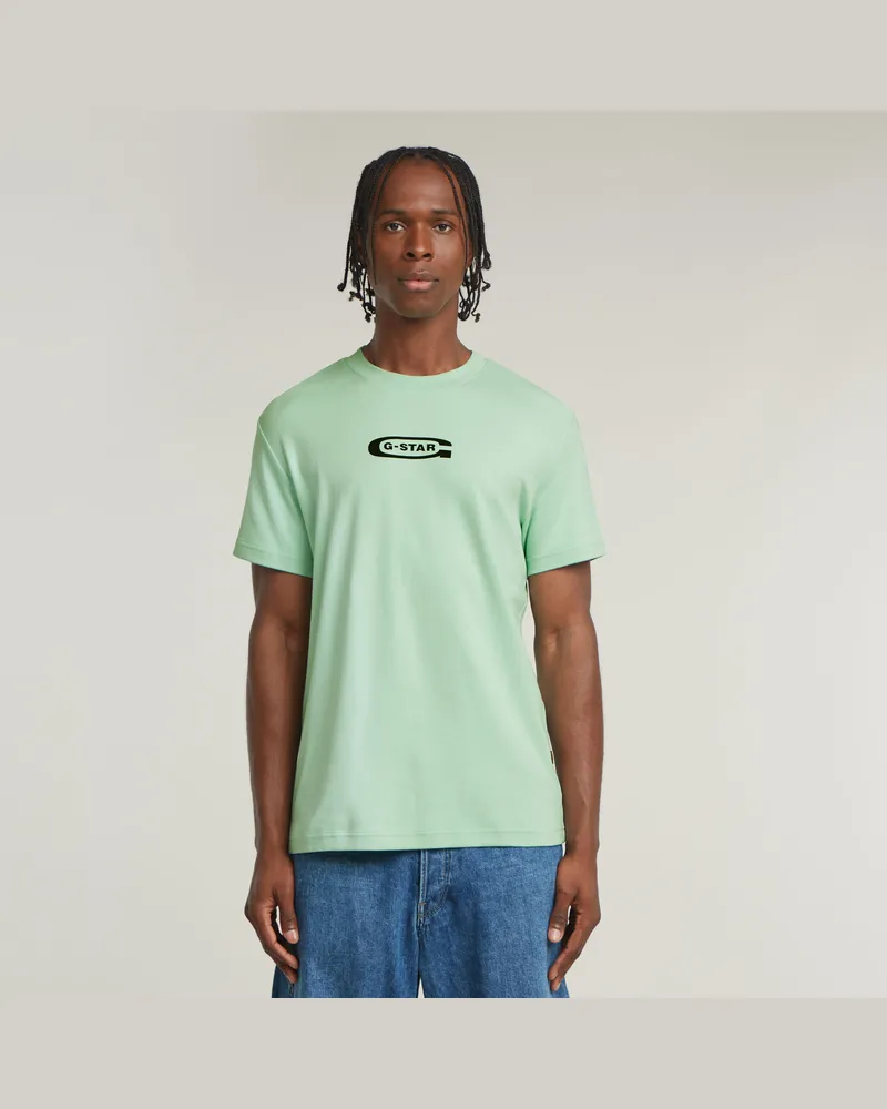 G-STAR RAW Old Skool Logo T-Shirt - Grün - Herren Grün