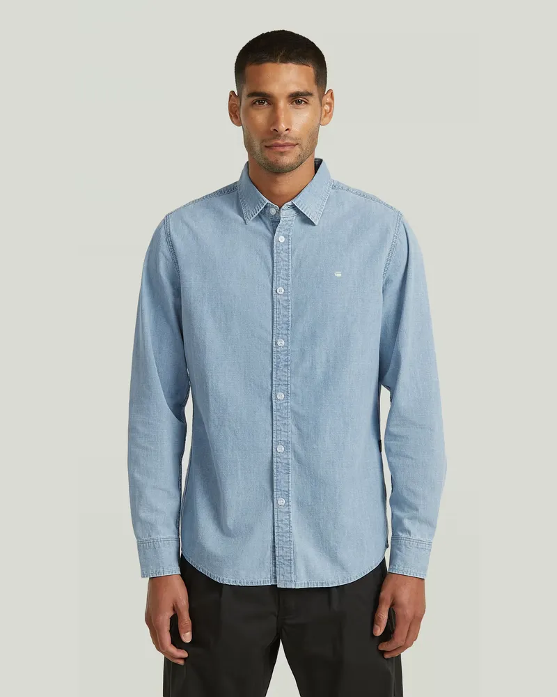 G-STAR RAW Clean Slim Hemd - Hellblau - Herren Hellblau