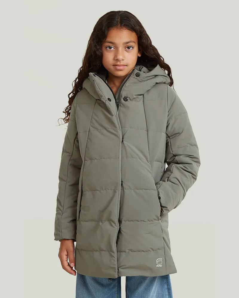 G-STAR RAW Girls Cayley Padded Long Jacke - Grau - mädchen Grau
