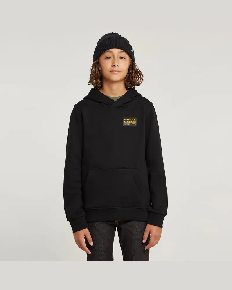G-STAR RAW Jungen Hoodie Brushed - Schwarz - jungen Schwarz