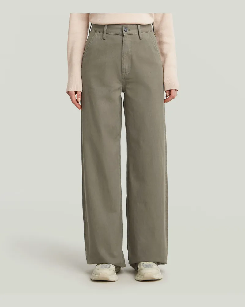 G-STAR RAW Deck 2.0 High Loose Chino - Braun - Damen Braun