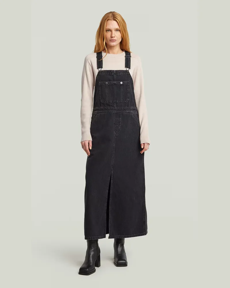 G-STAR RAW Skater Maxi Dungaree Kleid - Andere - Damen Andere