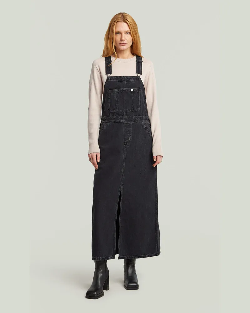G-STAR RAW Skater Maxi Dungaree Kleid - Andere - Damen Andere
