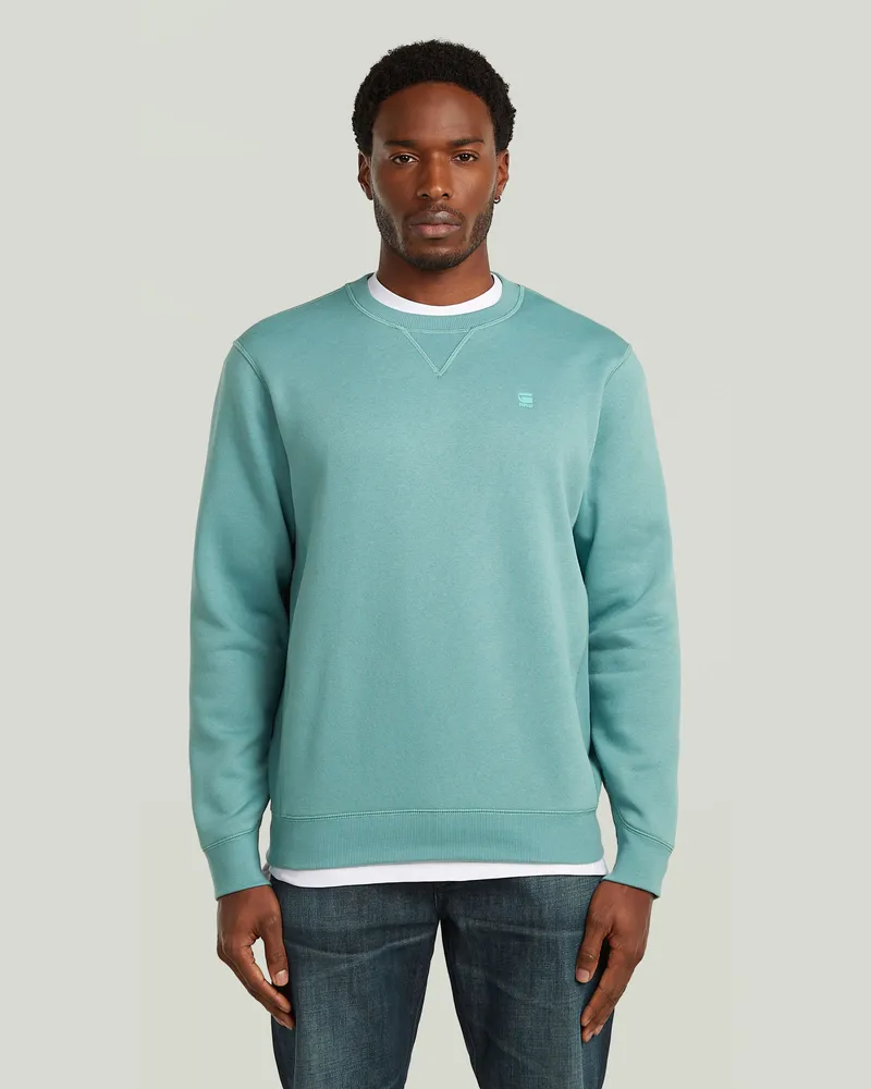 G-STAR RAW Premium Core Sweatshirt Langarm - Mittelblau - Herren Mittelblau
