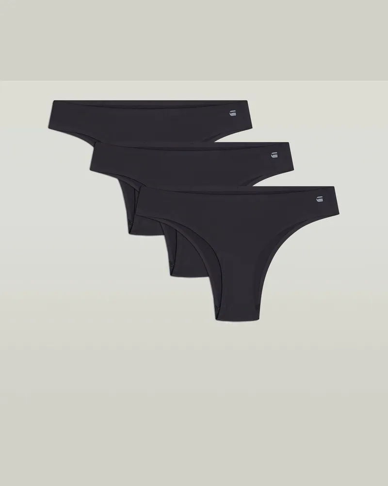 G-STAR RAW Hipster No VPL Brief 3er-Pack - Schwarz - Damen Schwarz
