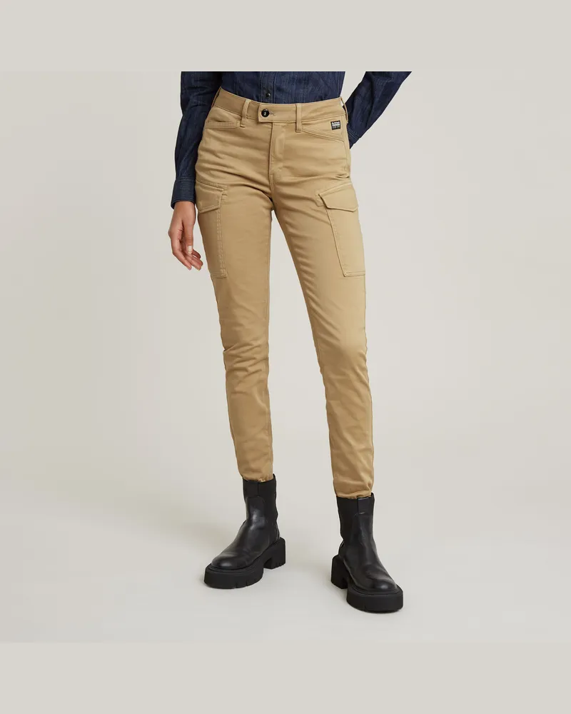 G-STAR RAW Blossite G-Shape Army High Skinny Hose - Beige - Damen Beige