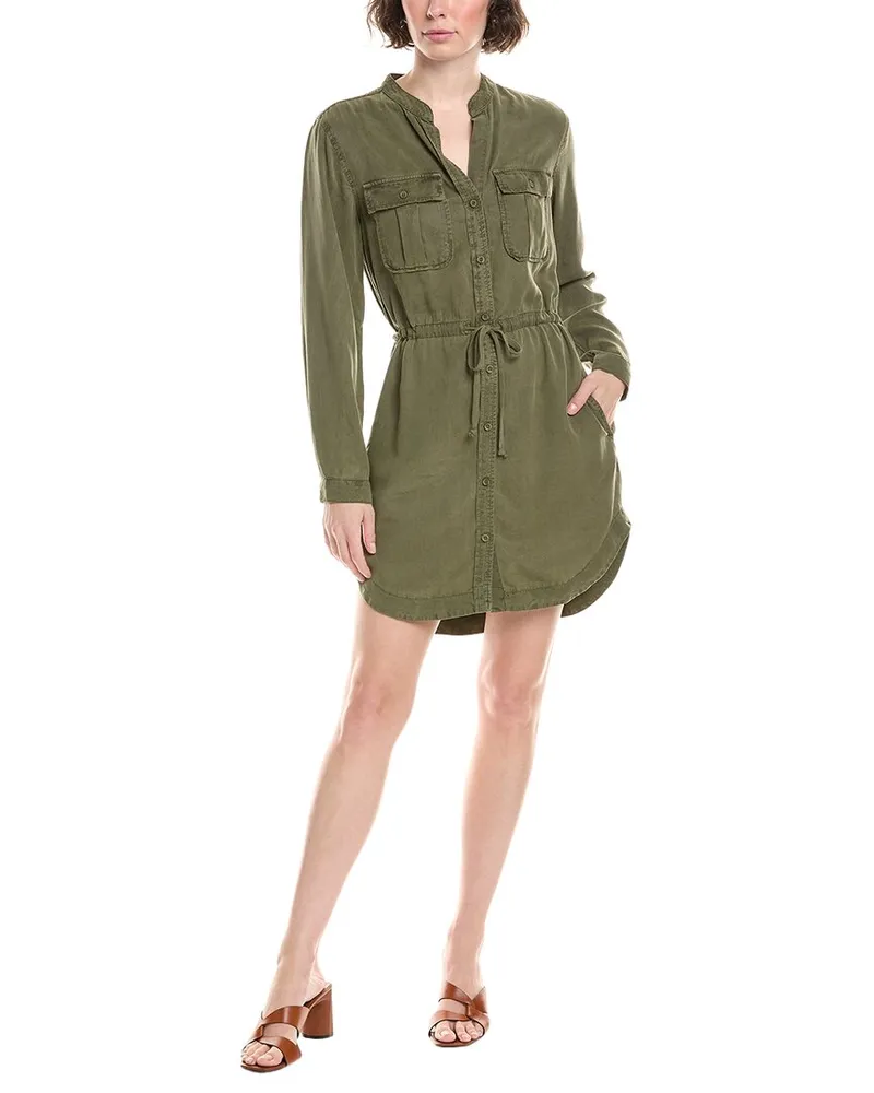 Bella Dahl Flap Pocket Shirtdress Green