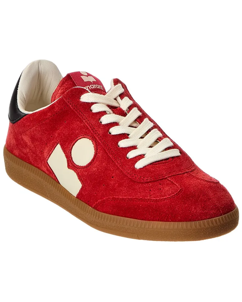 Isabel Marant Bryce Suede & Leather Sneaker Red