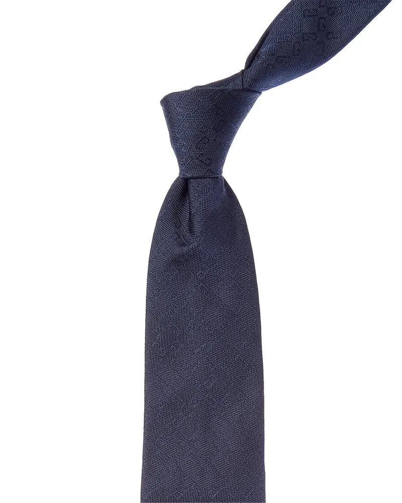Givenchy Exclusive 4G Monogram Silk Tie Blue