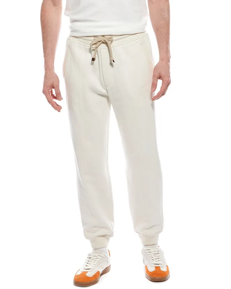 Brunello Cucinelli Wool, Cashmere, & Silk-Blend Pant Nocolor