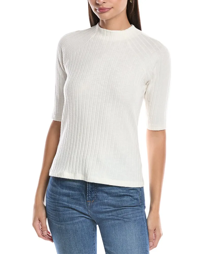 Michael Stars Nadine Mock Neck Top White