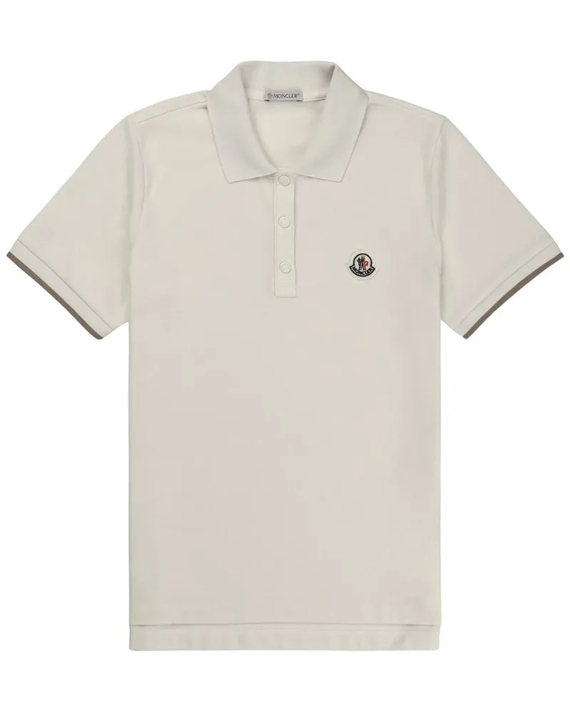 Moncler Piquet Polo Shirt White