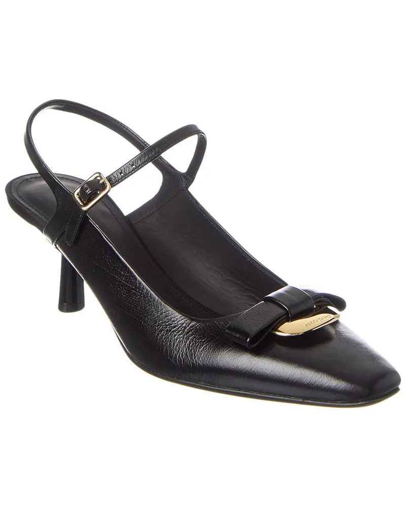 Ferragamo Ophelia Leather Slingback Pump Black