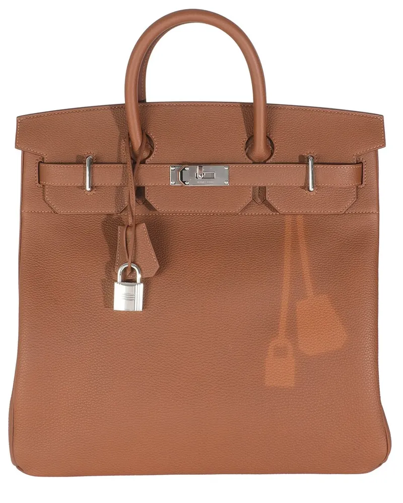 Hermès Brown Leather Coup De Soleil HAC Birkin 40 PHW (Authentic Pre-Loved Nocolor