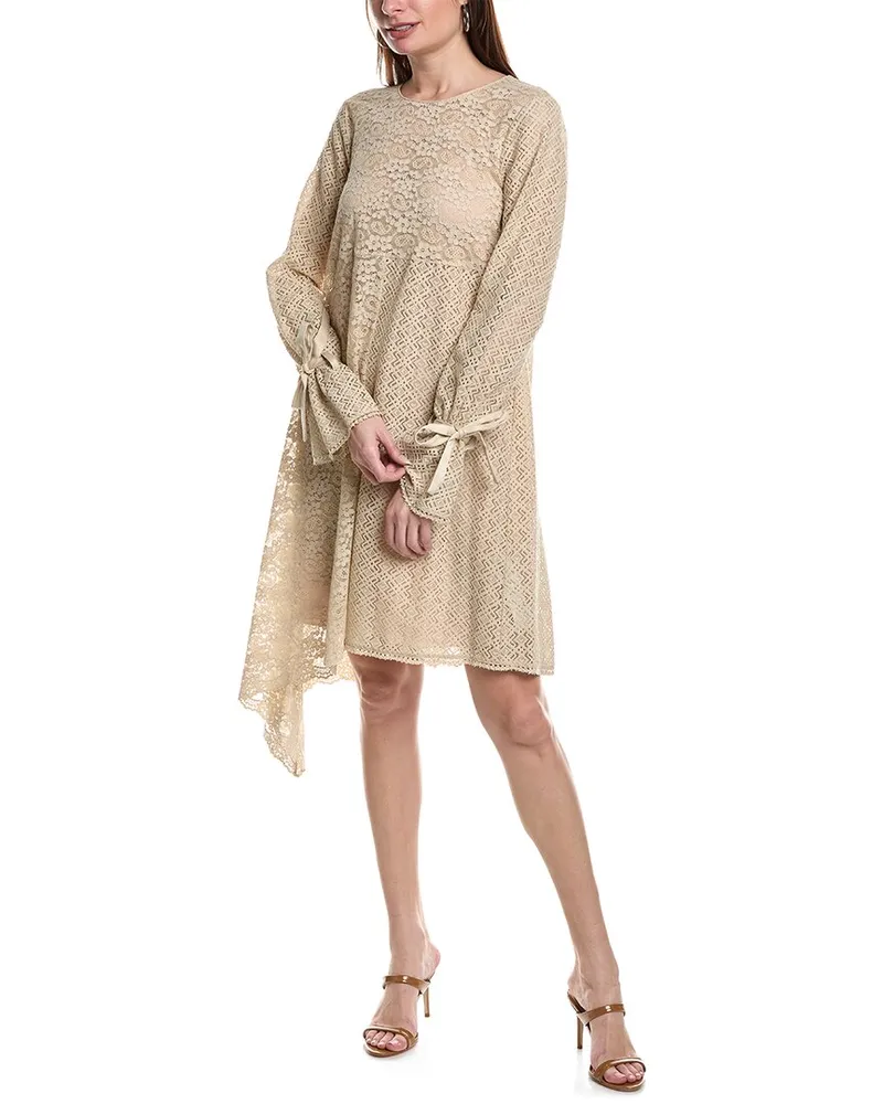 Twin-Set TWINSET Lace Shift Dress Beige