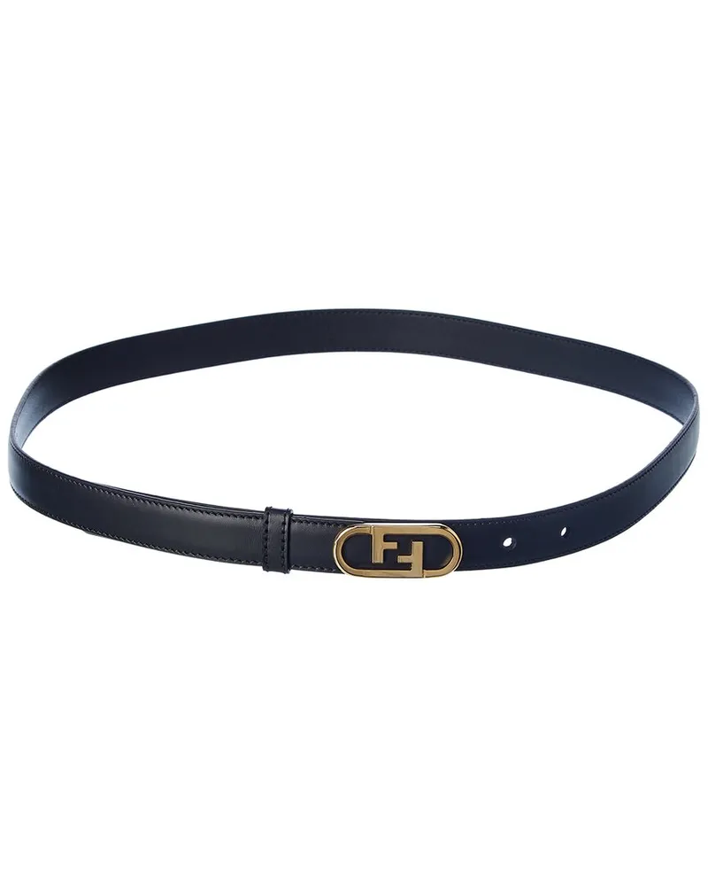 Fendi FF Motif Leather Belt Black