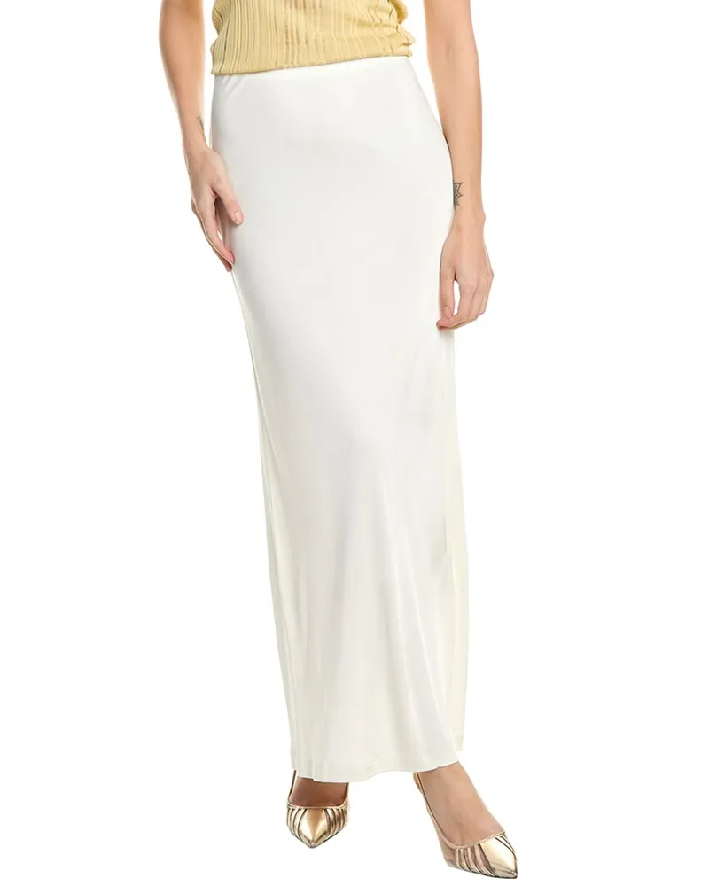 Helmut Lang Fluid Slip Skirt White
