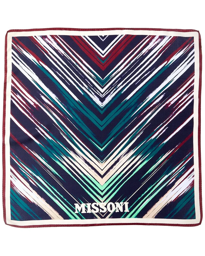 Missoni Silk Scarf Blue