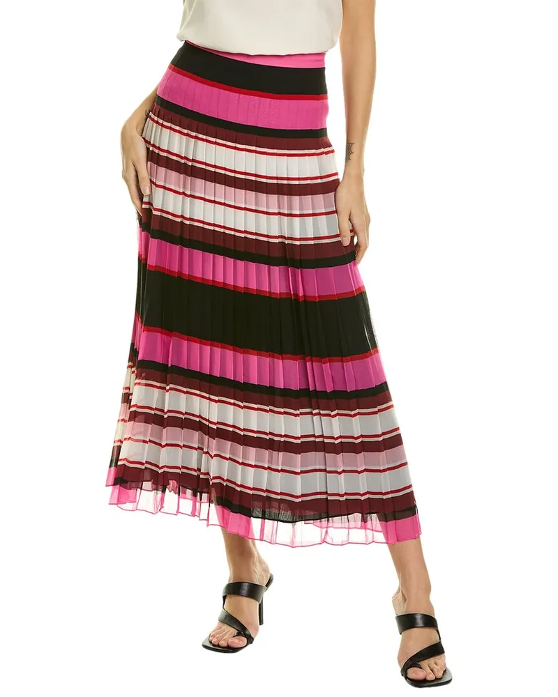 Valentino Garavani Silk Midi Skirt Pink