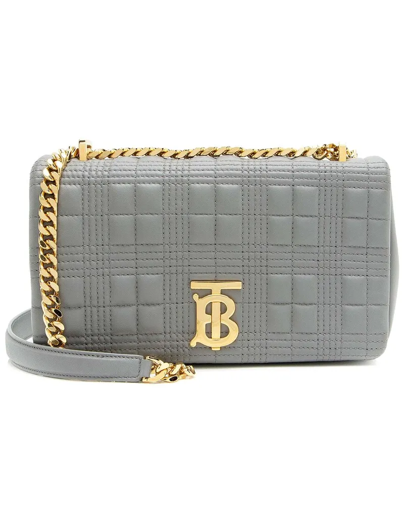 Burberry Grey Quilted Lambskin TB Lola Chain Small Crossbody (Authentic Pre-  Loved Nocolor