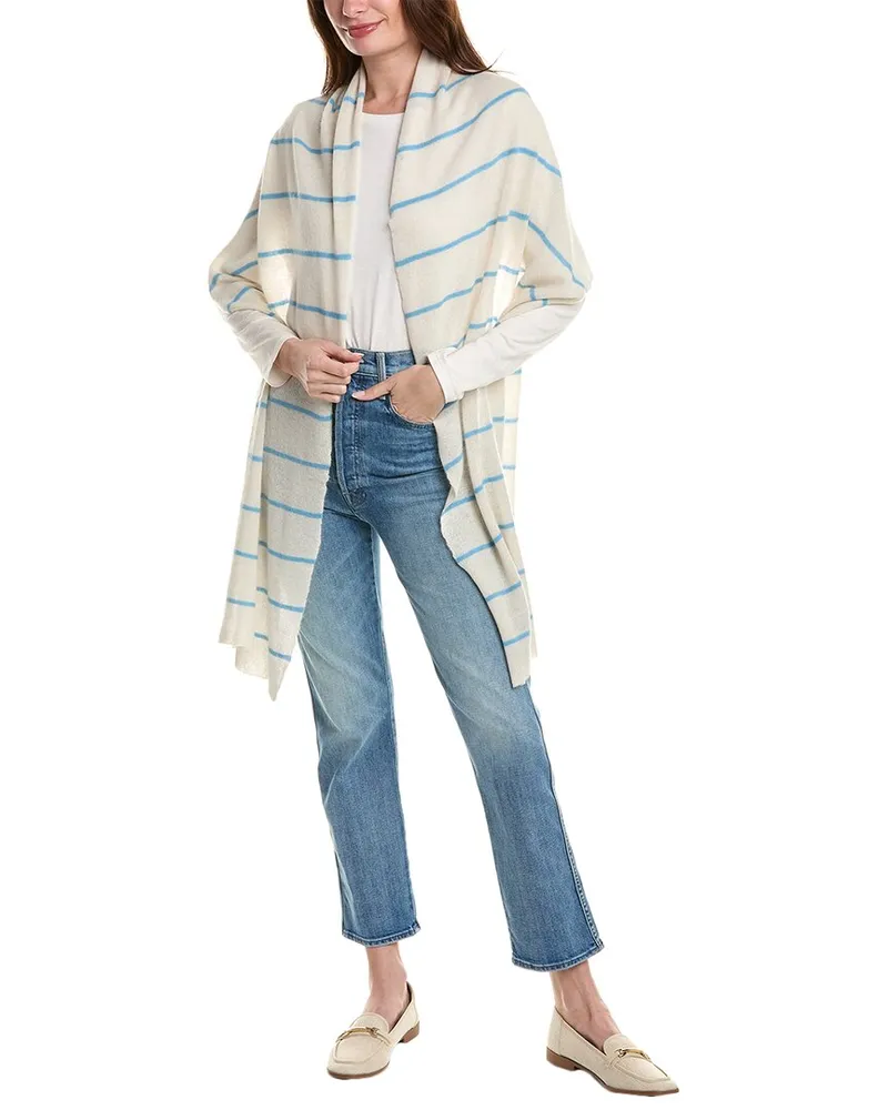portolano  Lightweight Wool-Blend Scarf Wrap White