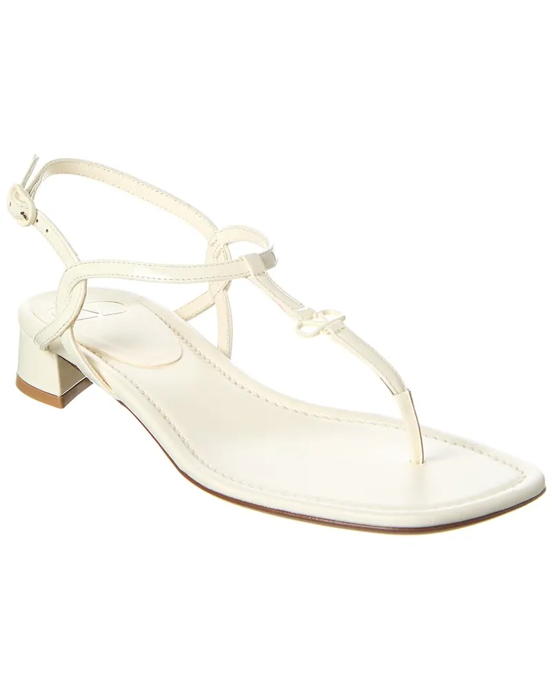 Valentino Garavani VLogo Patent Sandal White