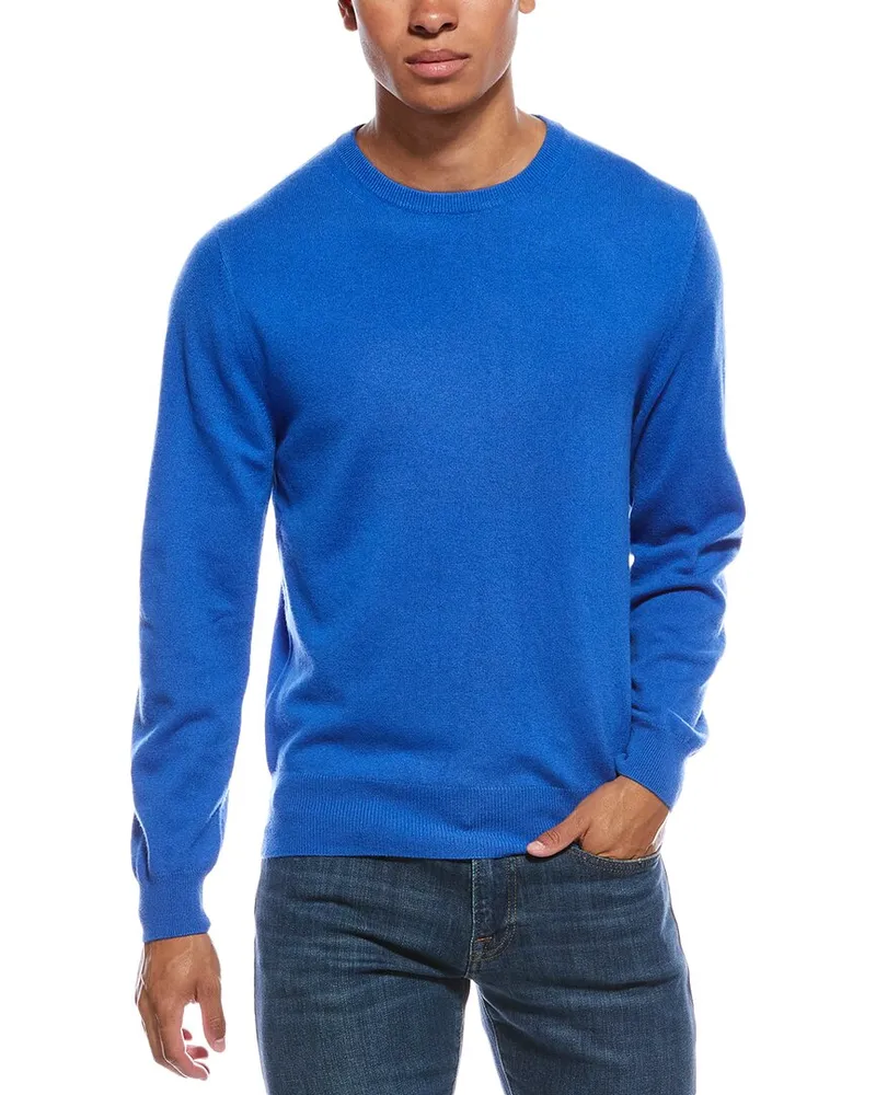 N.Peal Oxford Cashmere Round Neck Sweater Blue