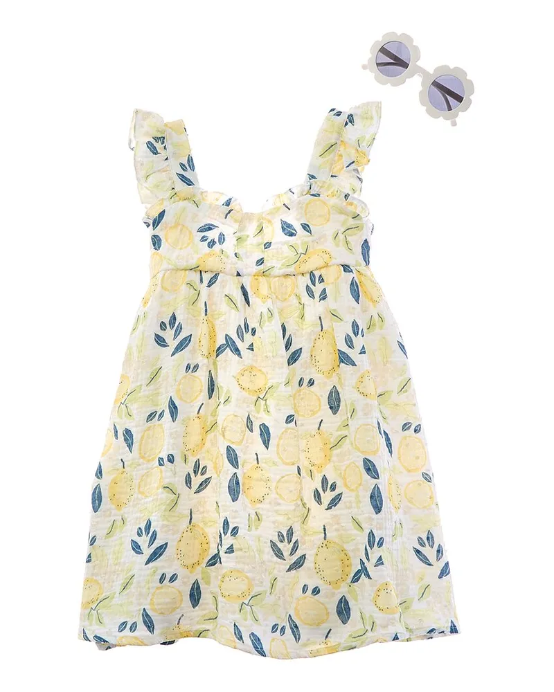 Rachel Zoe Printed Dobby Dress Set with Sunglasses Nocolor