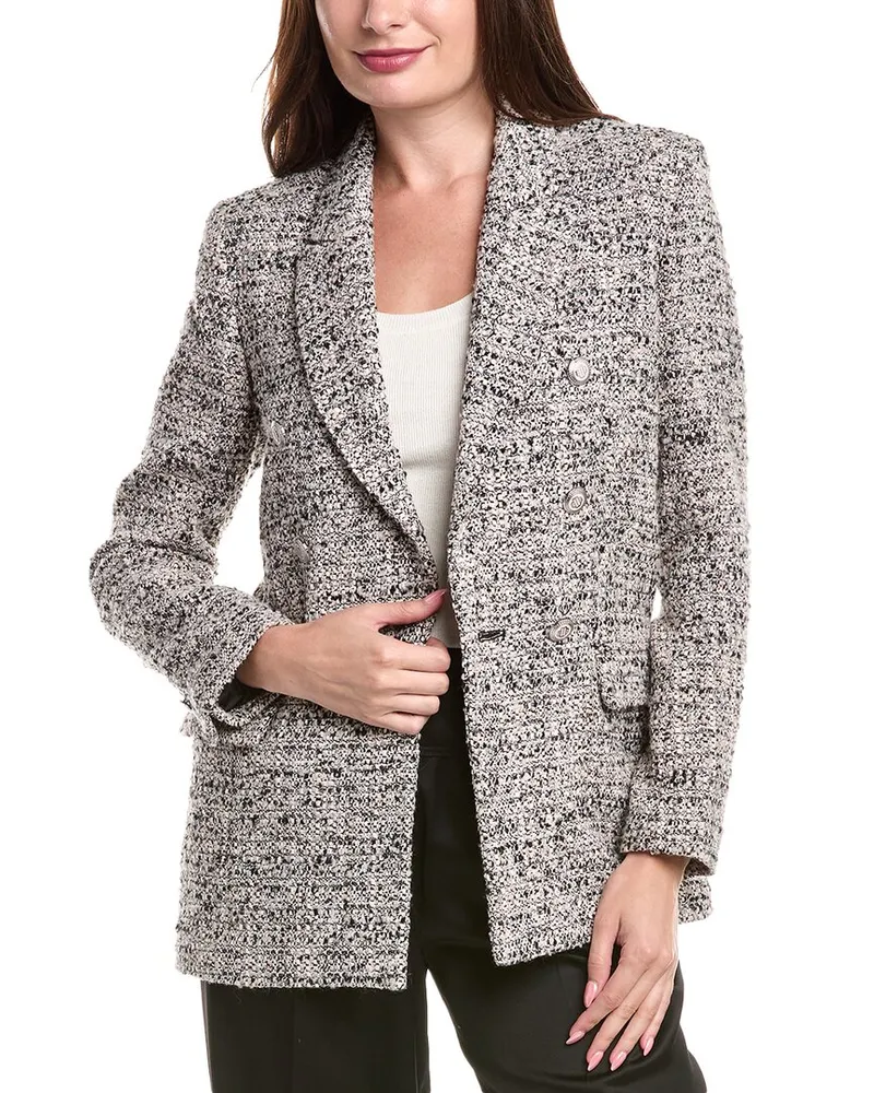 Maje Wool-Blend Blazer Pink