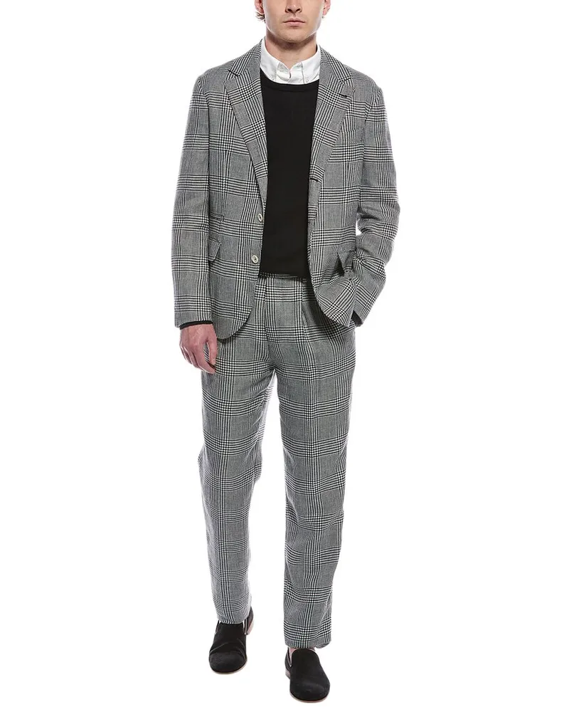 Brunello Cucinelli 2pc Linen & Wool-Blend Suit Nocolor