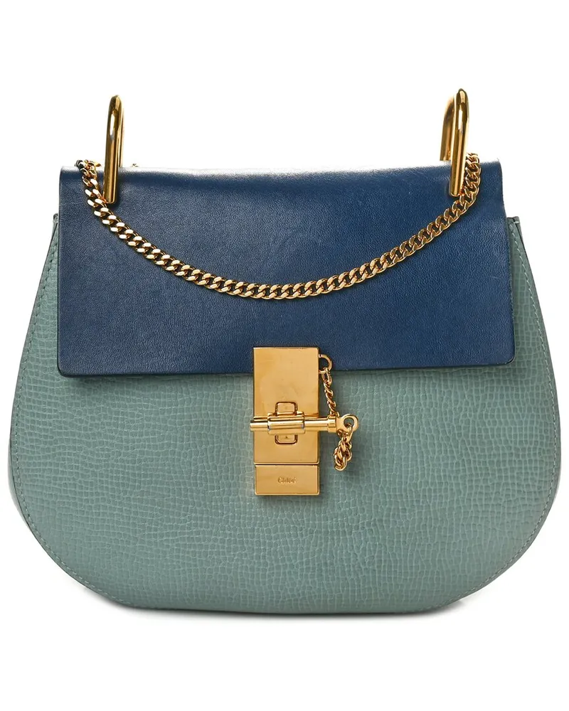 Chloé Blue Lambskin Lamb Leather Medium Bi-Color Drew Shoulder Bag (Authentic  Pre-Loved Nocolor