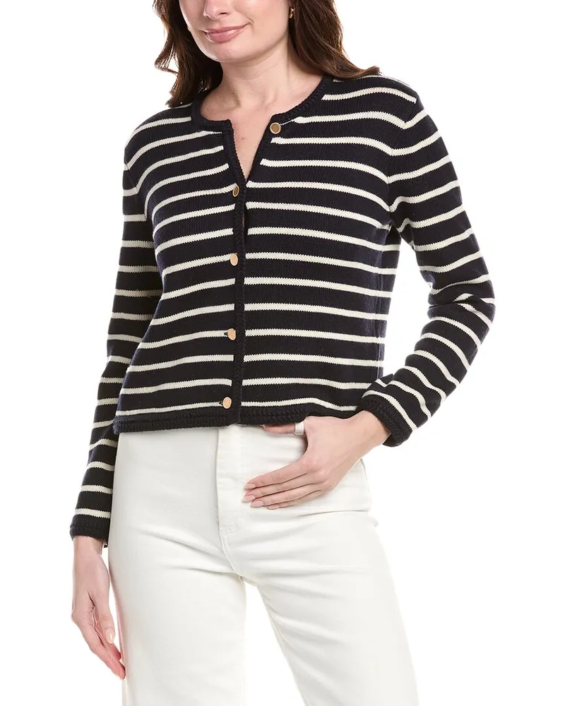 Frame Denim Wool-Blend Cardigan Blue