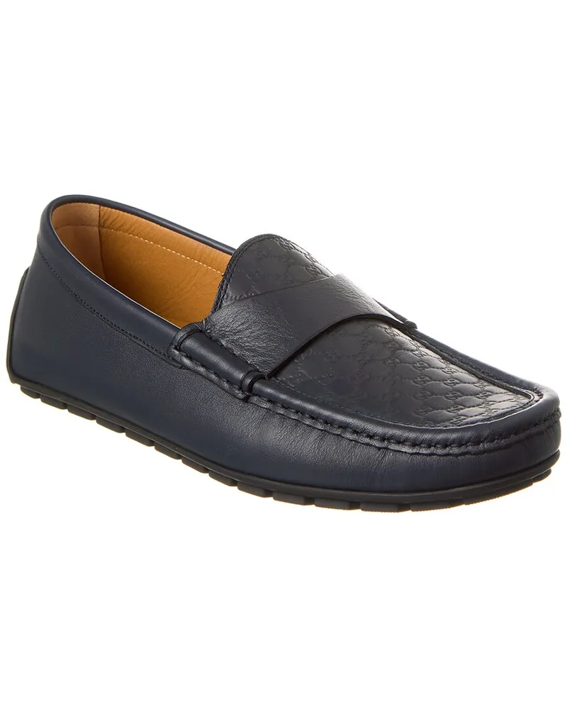Gucci Microguccissima Leather Driver Blue