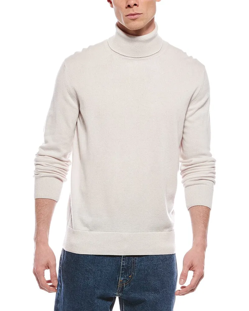 Eleventy Cashmere Turtleneck Sweater White
