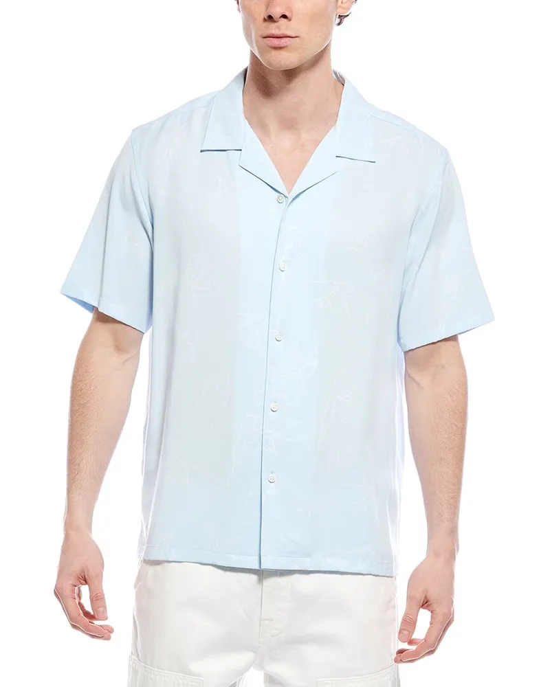 Theory Irving Sketch Shirt Blue