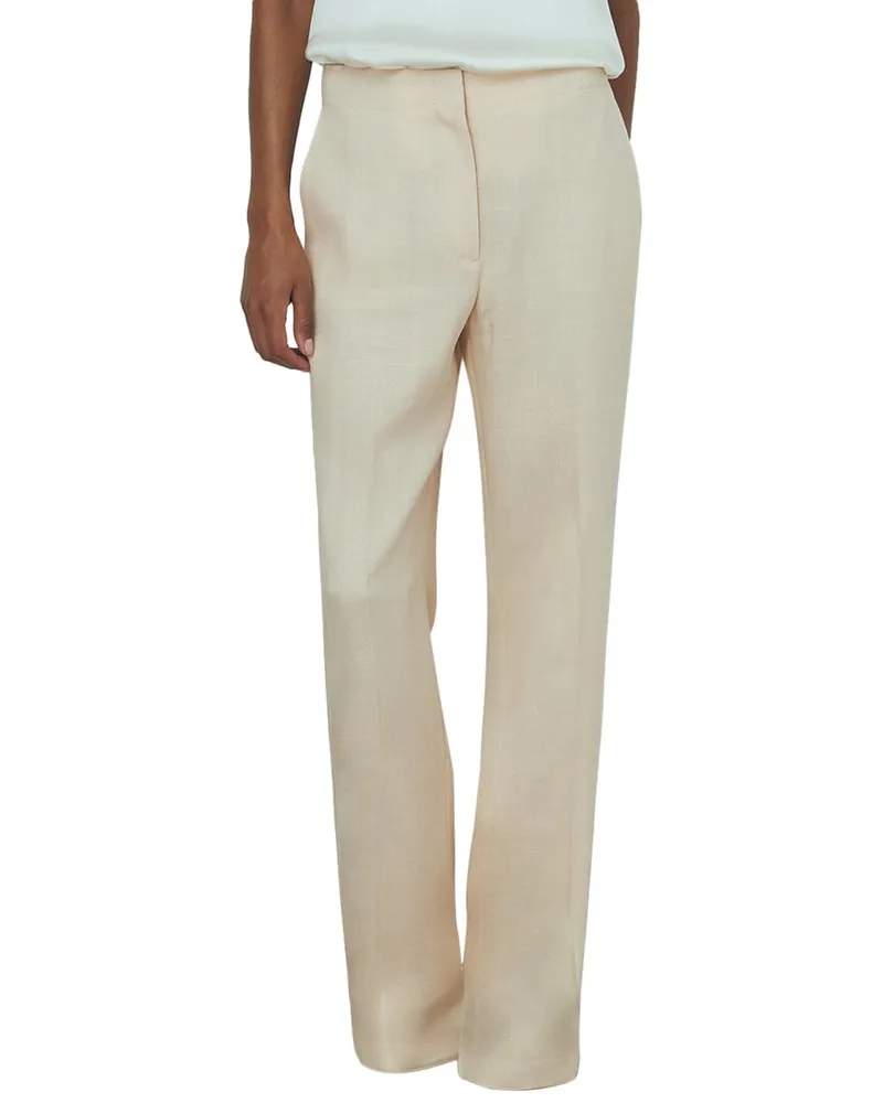 Reiss Penelope Slim Flare Trouser Pink
