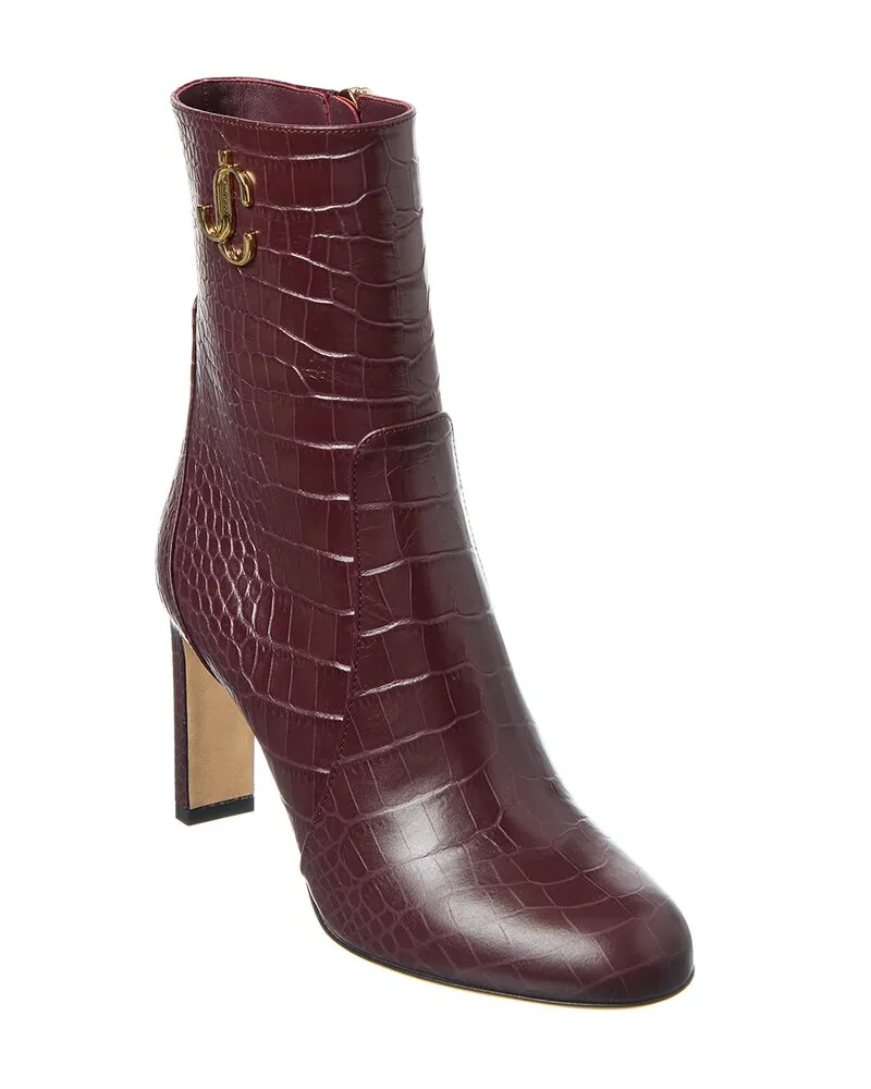 Jimmy Choo JC 65 Leather Bootie Red