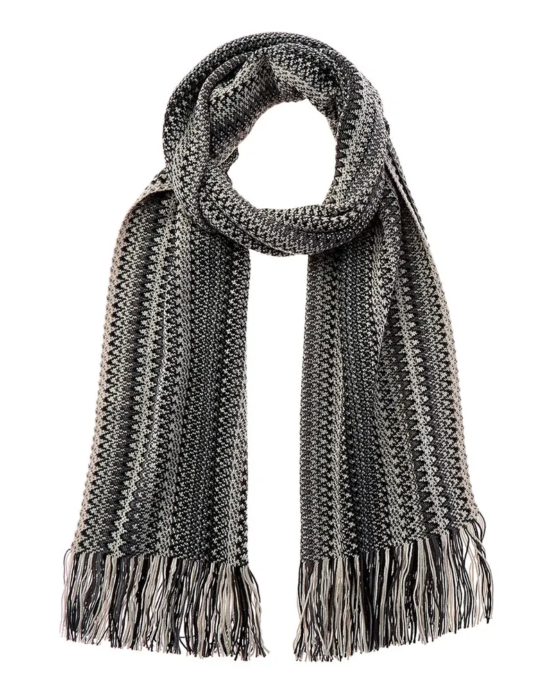 Missoni Wool-Blend Scarf Black