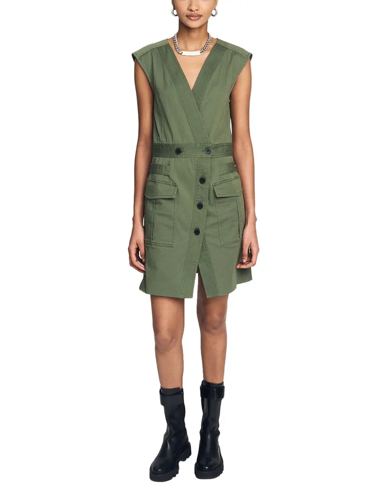 Derek Lam Elena Sleeveless Utility Dress Nocolor