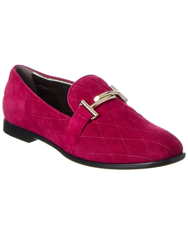 TOD'S TOD’s Double T Suede Loafer Pink