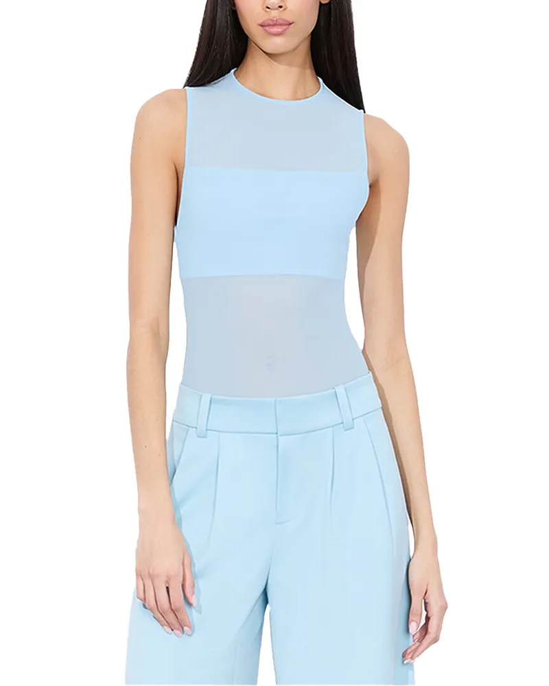 Alice + Olivia Bandeau Bodysuit Blue