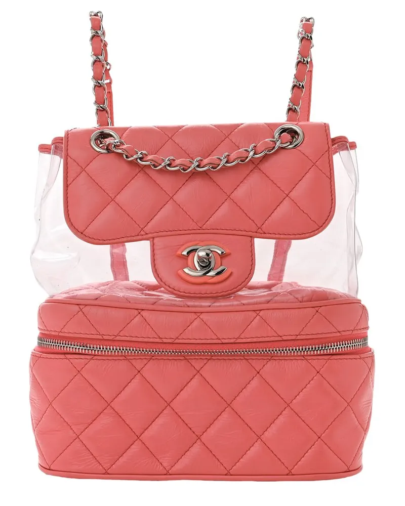 Chanel Pink Quilted Leather Crumpled Backpack (Authentic Pre-Loved Nocolor