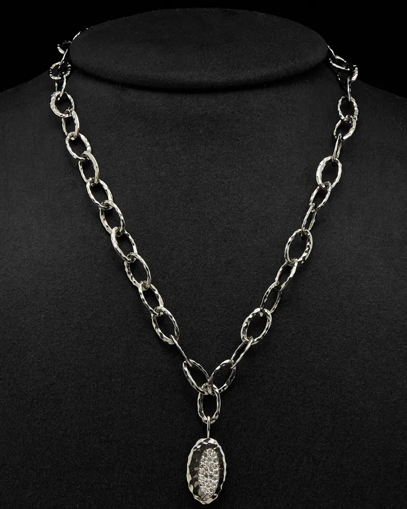 Roberto Coin Icy" Silver 0.45 ct. tw. Diamond Pendant (Authentic Pre-Loved Nocolor