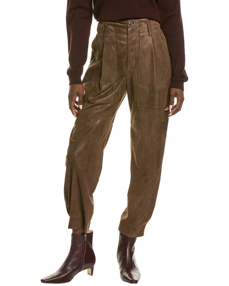 Brunello Cucinelli Leather Pant Nocolor
