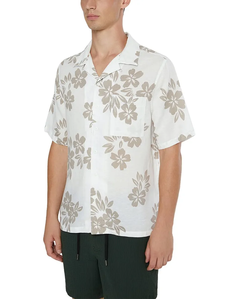 Onia Air Linen-Blend Convertible Vacation Shirt Nocolor